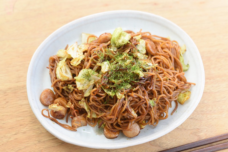 ベースブレッド 焼きそば 完成